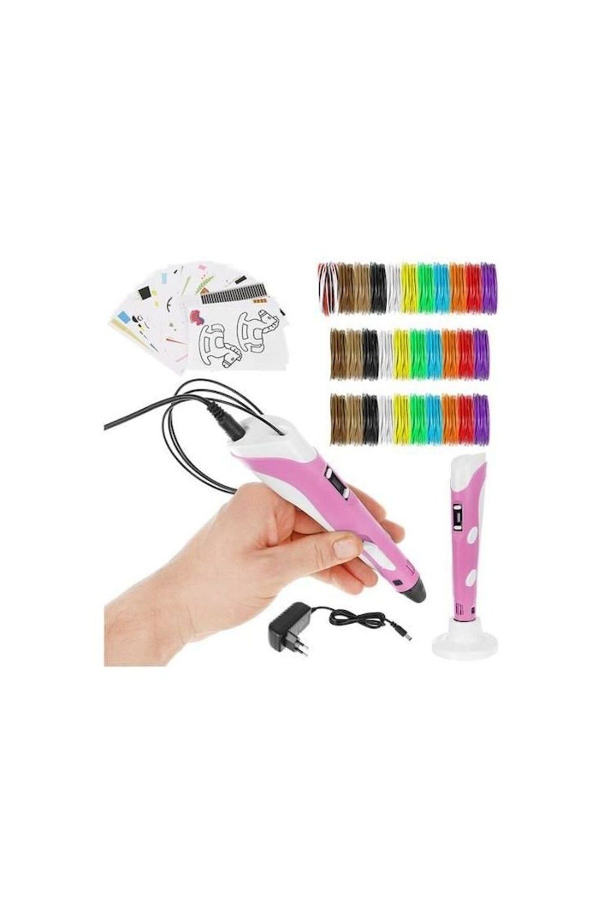 dalimag-3D Printing Pen with Models and 31 Multicolor Filaments, LCD Display, 155m 3