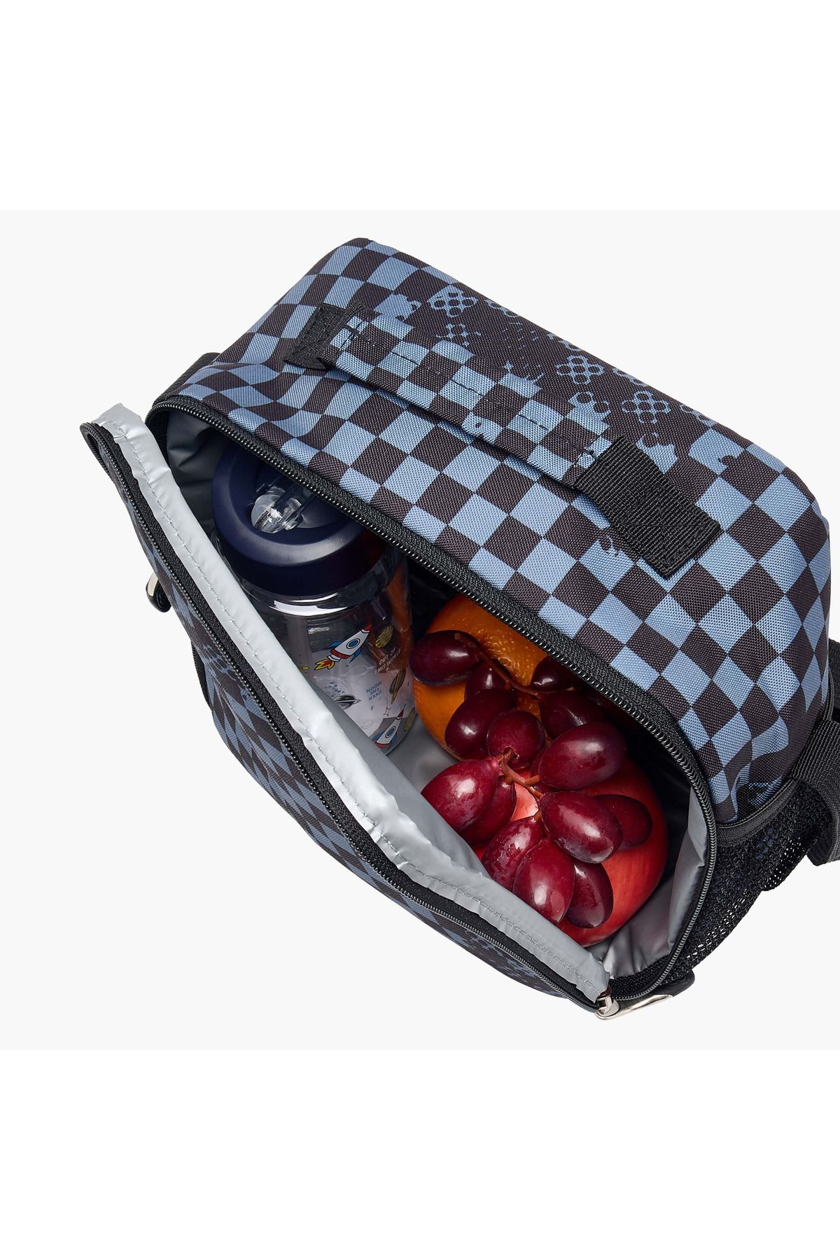 ST Right-St.Right Chessboard Print Lunch Bag with Adjustable Strap and Zip Closure 5