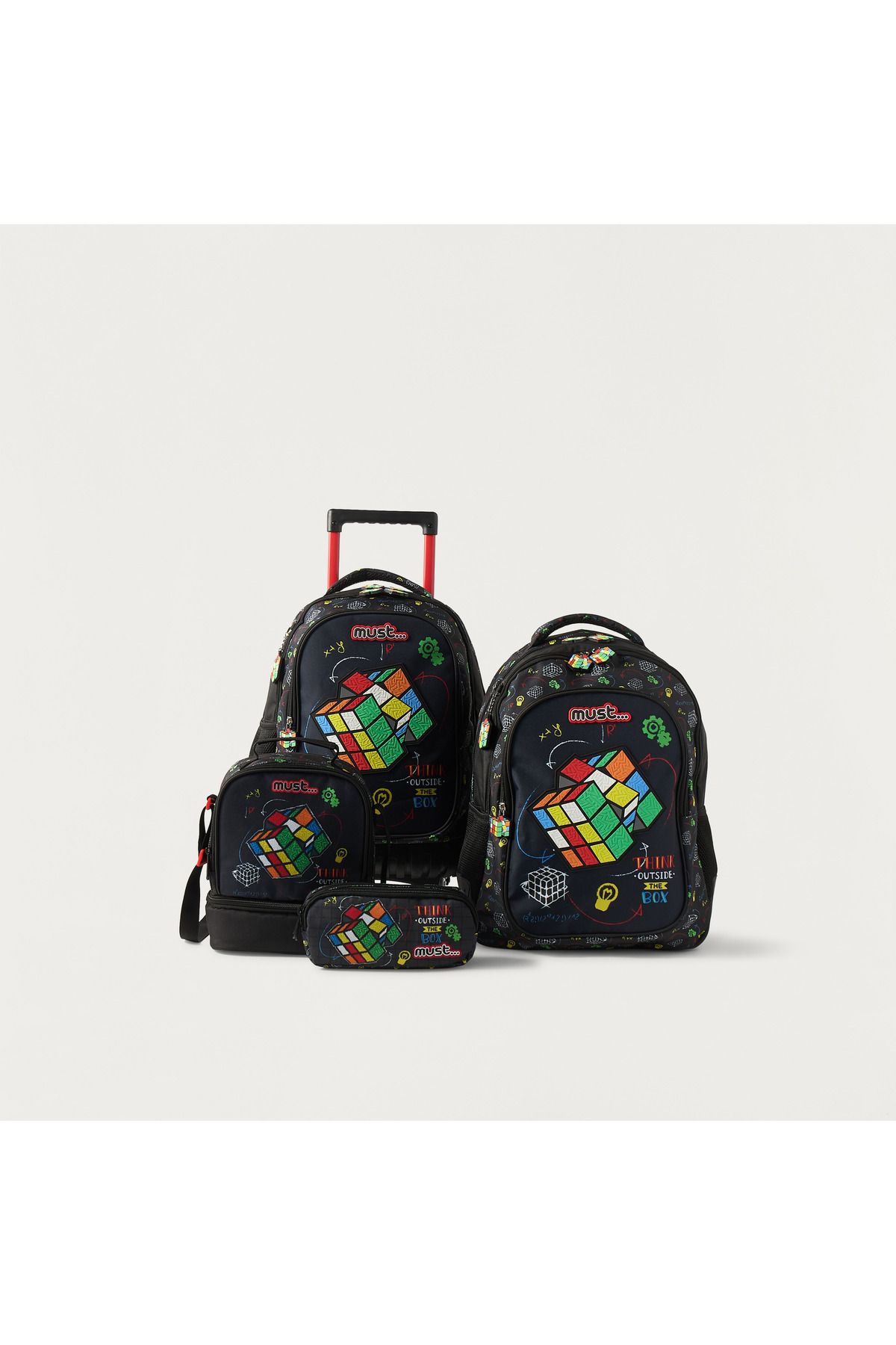 MUST-Graphic Print Lunch Bag with Adjustable Strap and Zip Closure 5