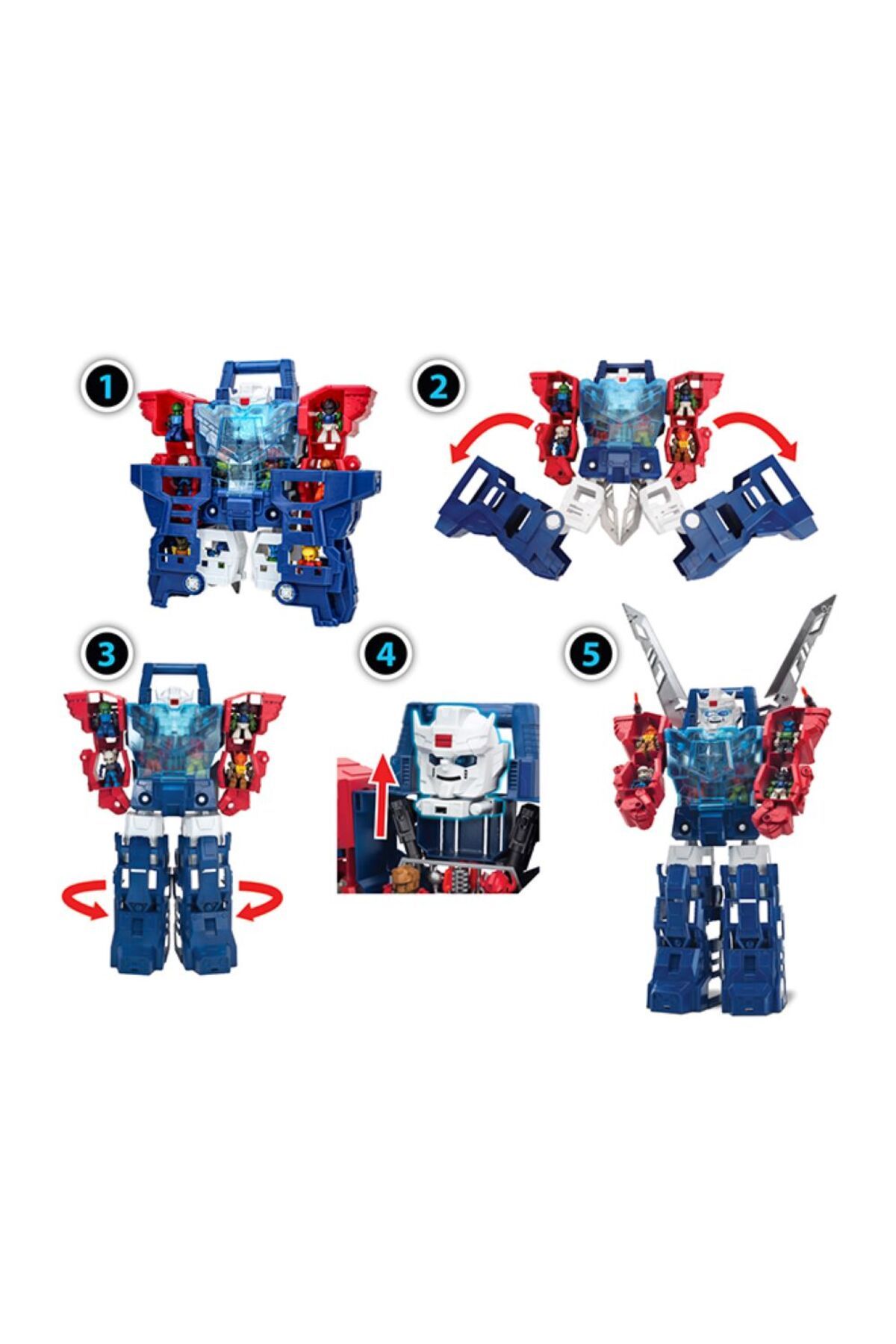 Chap Mei-Exobot Mega Morph Transport Robot with Sound and Light 54 cm 3