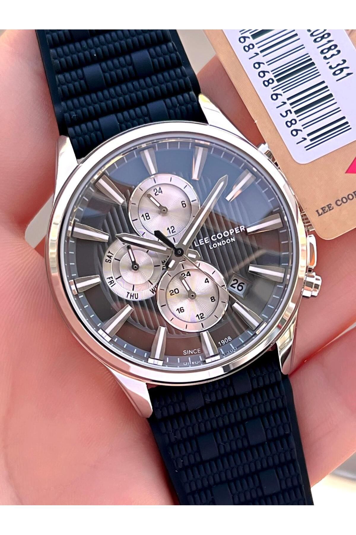 Lee Cooper-Silicone Cord Inner Functions Active 5 Atm Water Resistant Men's Wristwatch Elc.08183.361 4