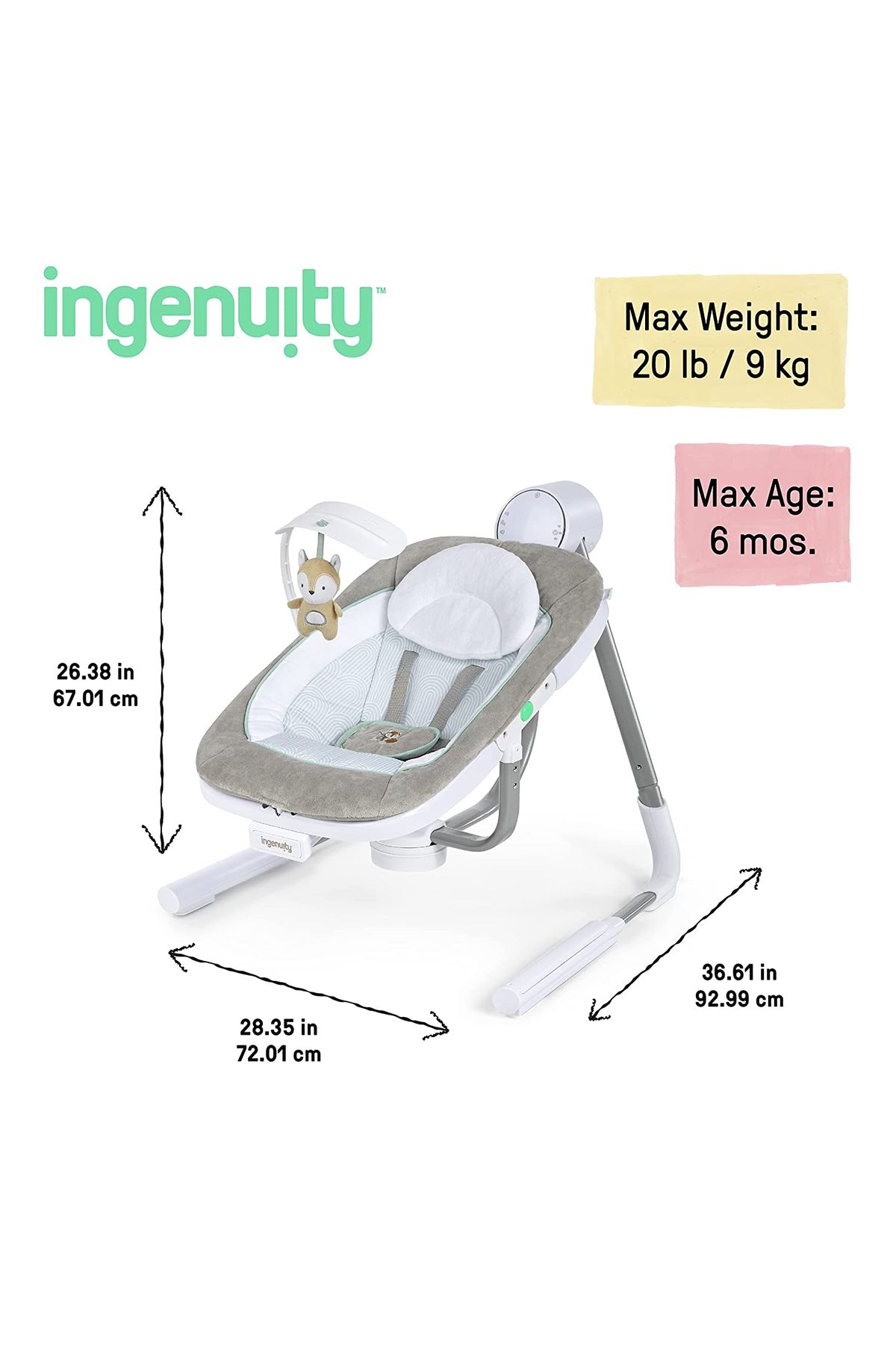 Ingenuity-- AnyWay Sway™ Dual-Function Portable Swing 5