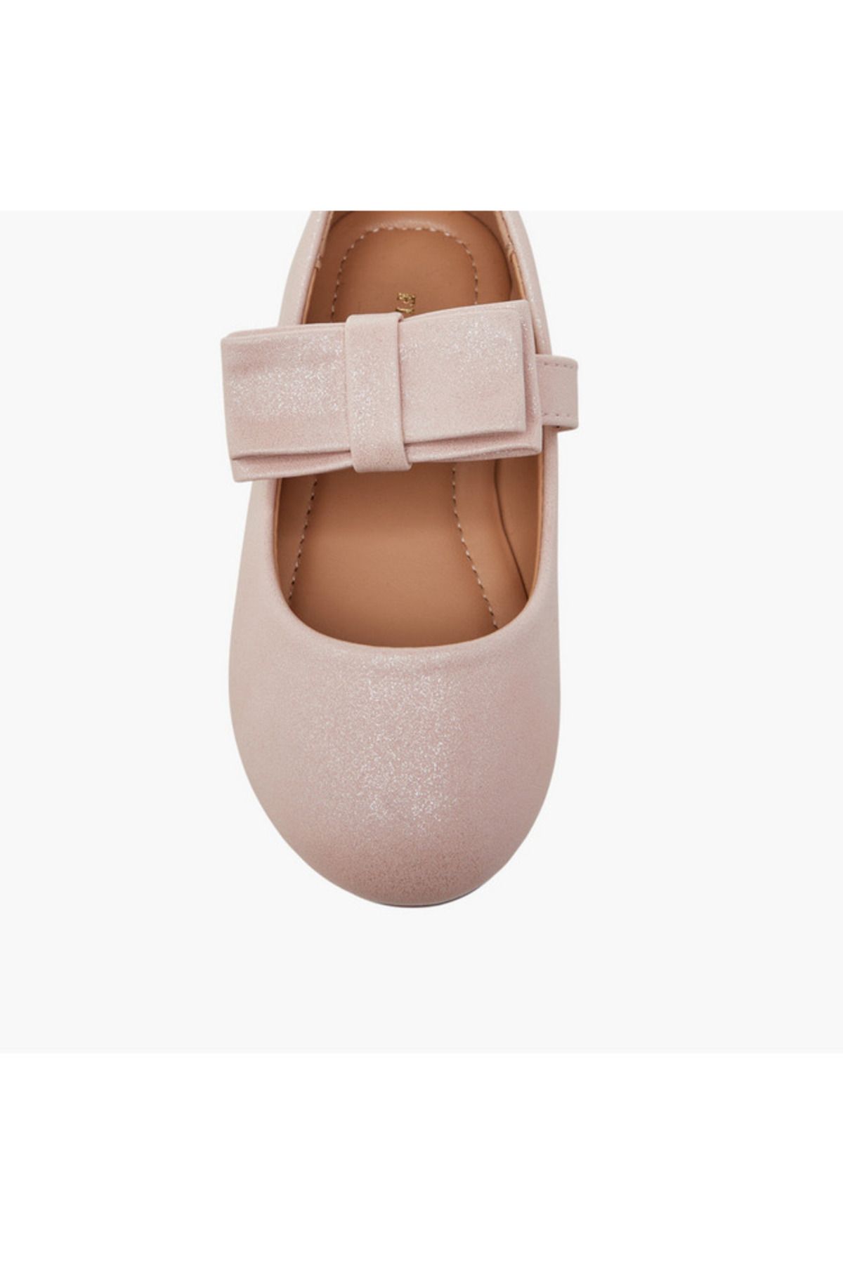 Flora Bella by Shoexpress-Bow Accent Ballerina Shoes with Hook and Loop Closure 4