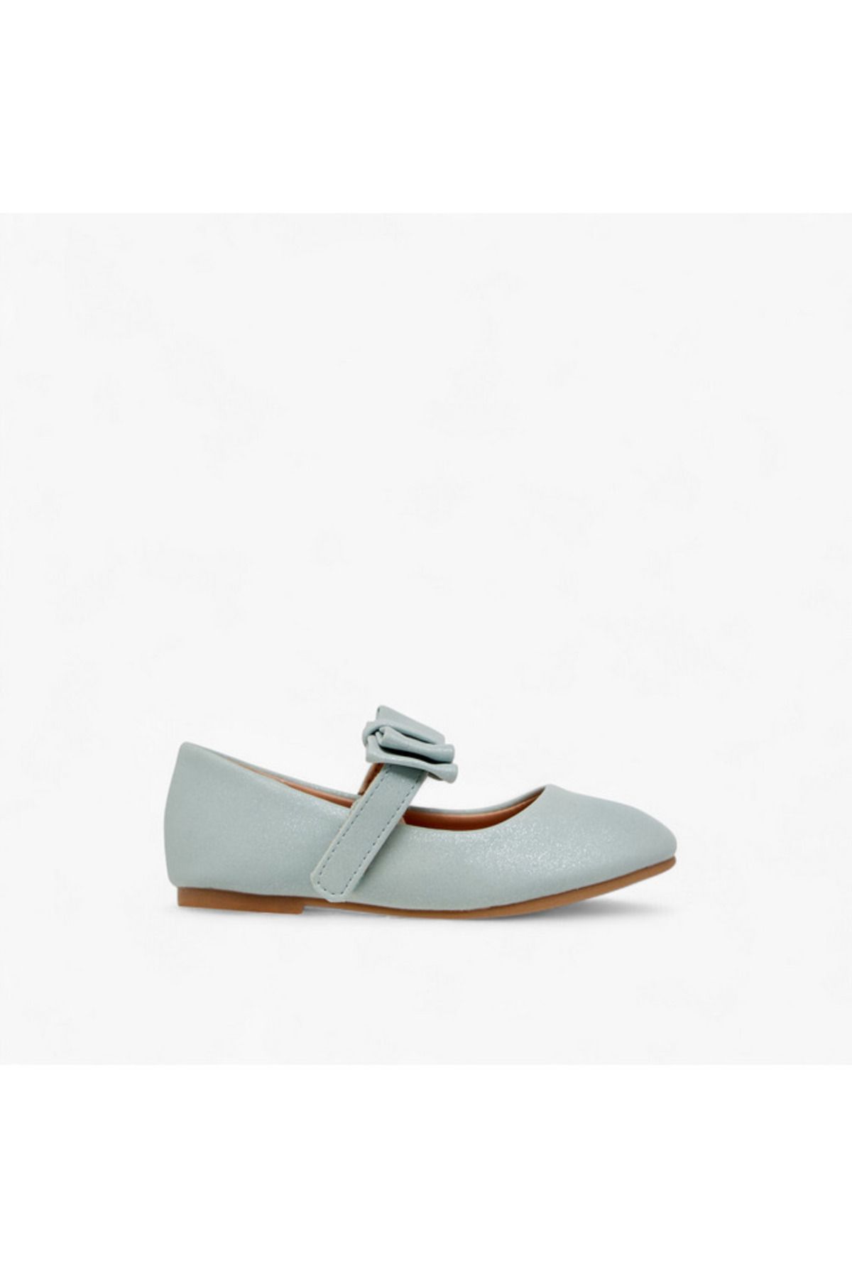 Flora Bella by Shoexpress-Bow Accent Ballerina Shoes with Hook and Loop Closure 3