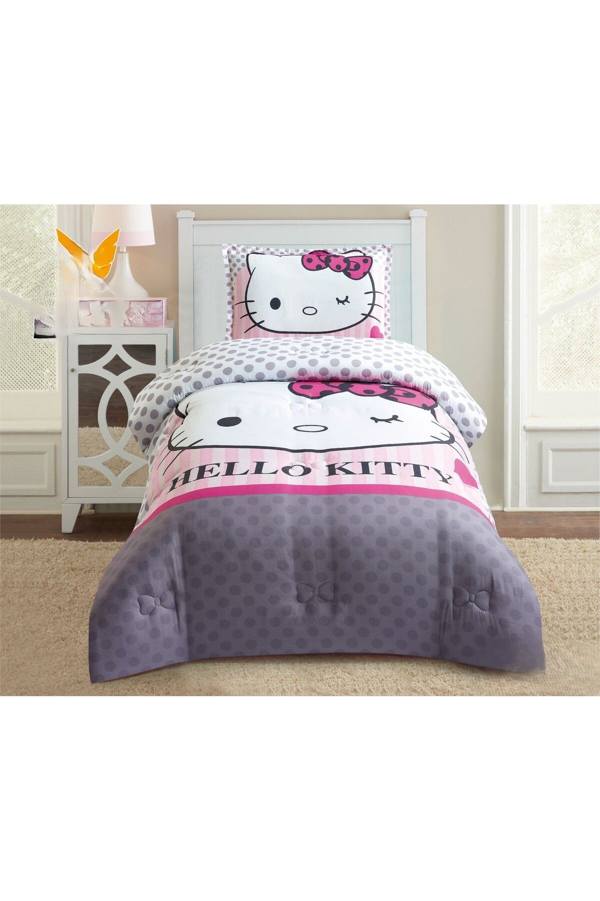 Moon-Children's drawings 3-piece comforter set, soft and fluffy middle filling, quilt size 160*210 cm 1