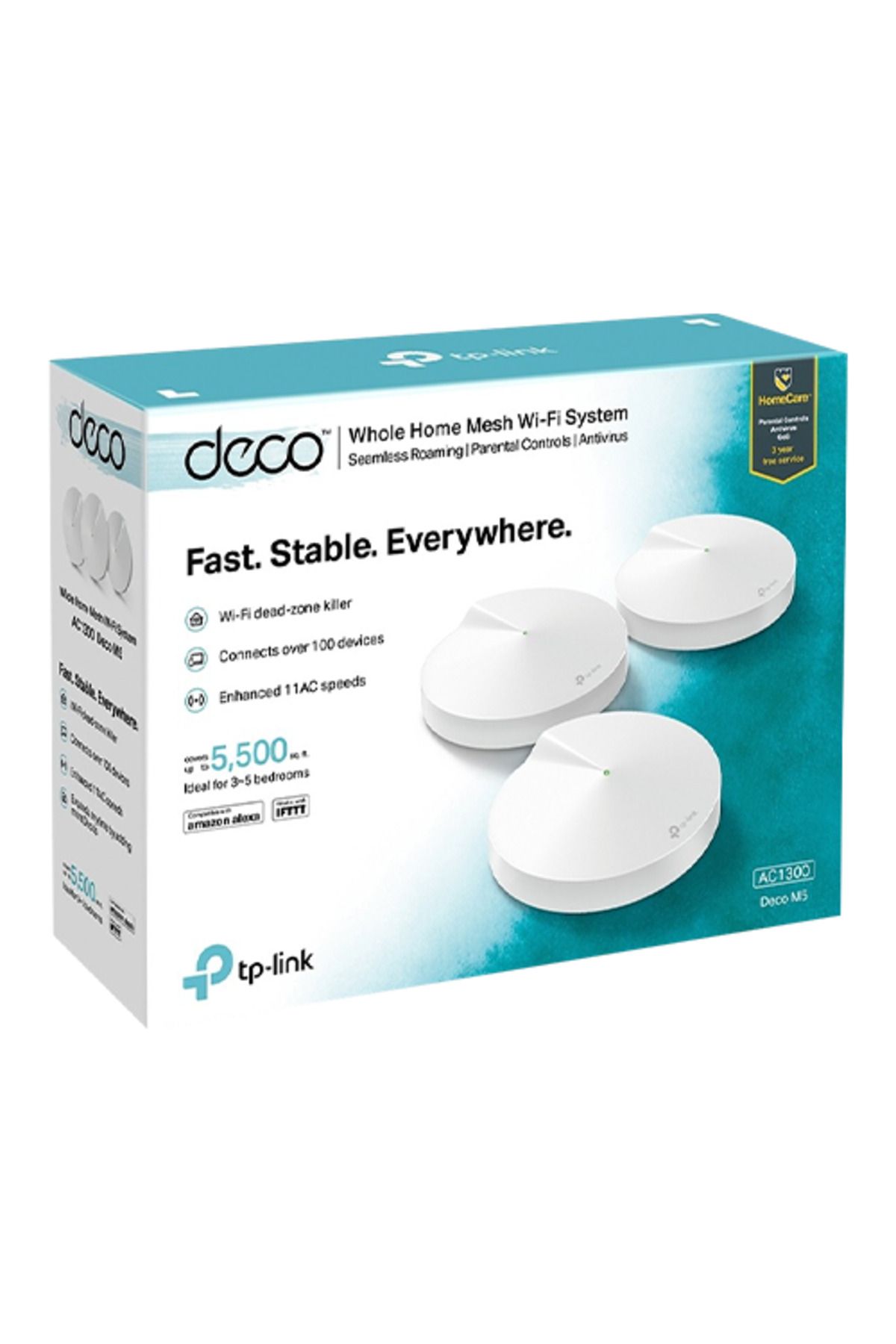 TP-LINK-Sistem de rețea wireless Deco M5 (pachet de 3) AC1300 Gigabit DecoM5 (pachet de 3) 4