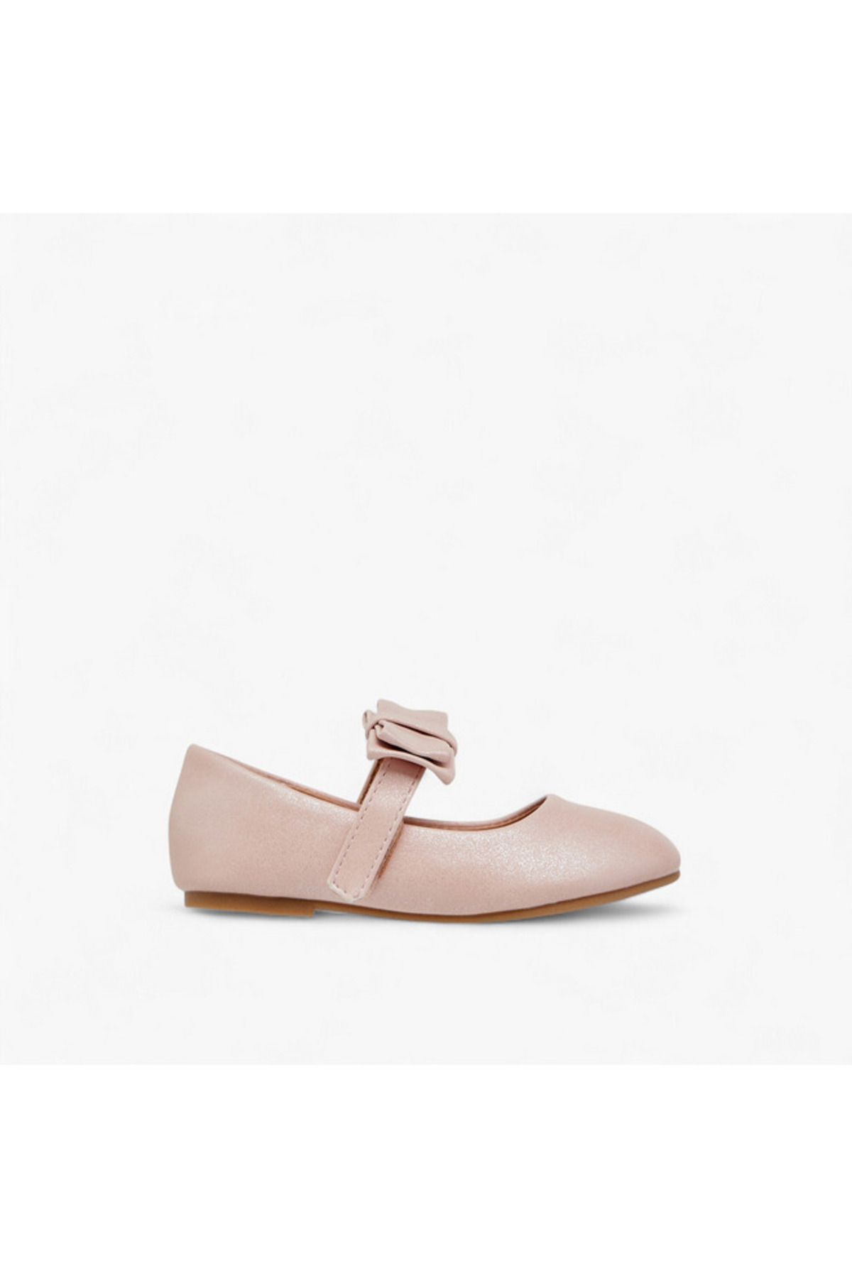 Flora Bella by Shoexpress-Bow Accent Ballerina Shoes with Hook and Loop Closure 3
