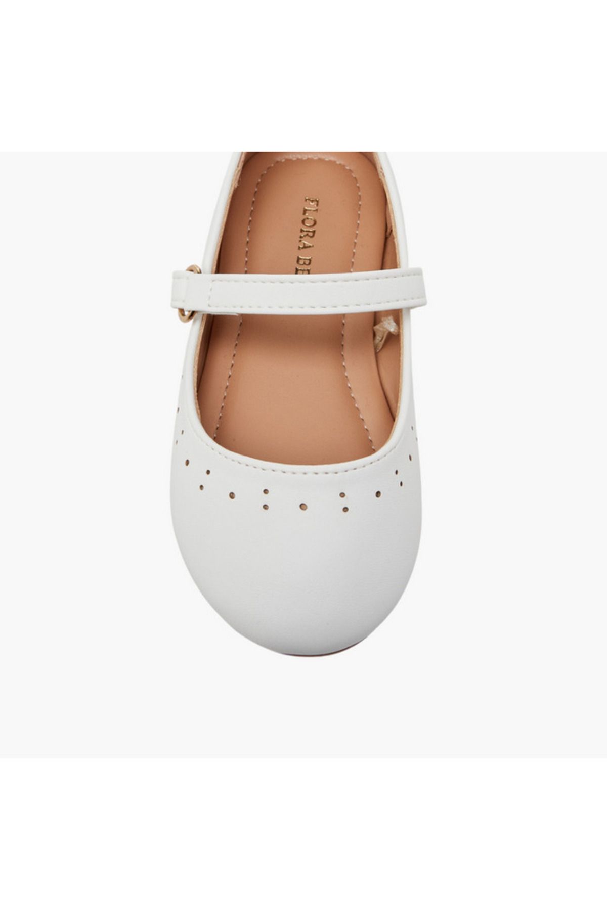 Flora Bella by Shoexpress-Cutout Detail Ballerina Shoes with Hook and Loop Closure 4