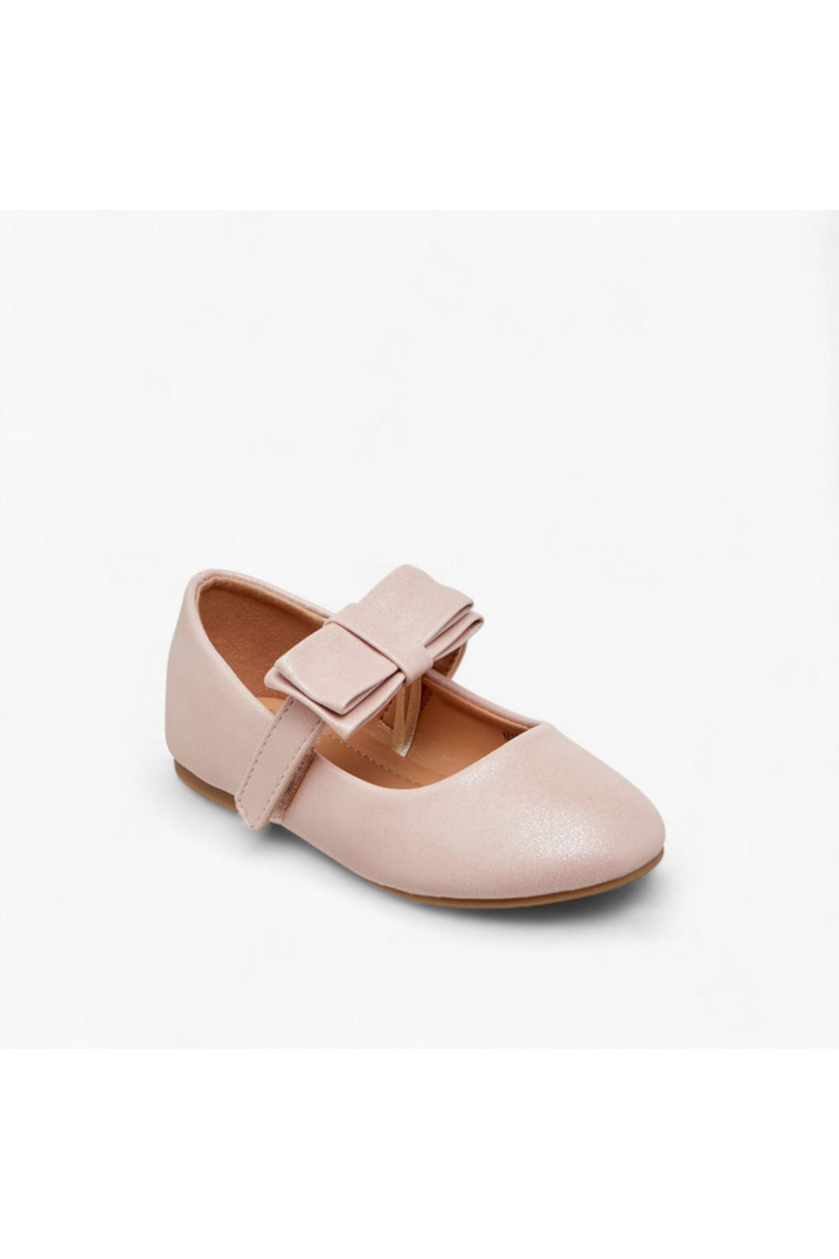 Flora Bella by Shoexpress-Bow Accent Ballerina Shoes with Hook and Loop Closure 2