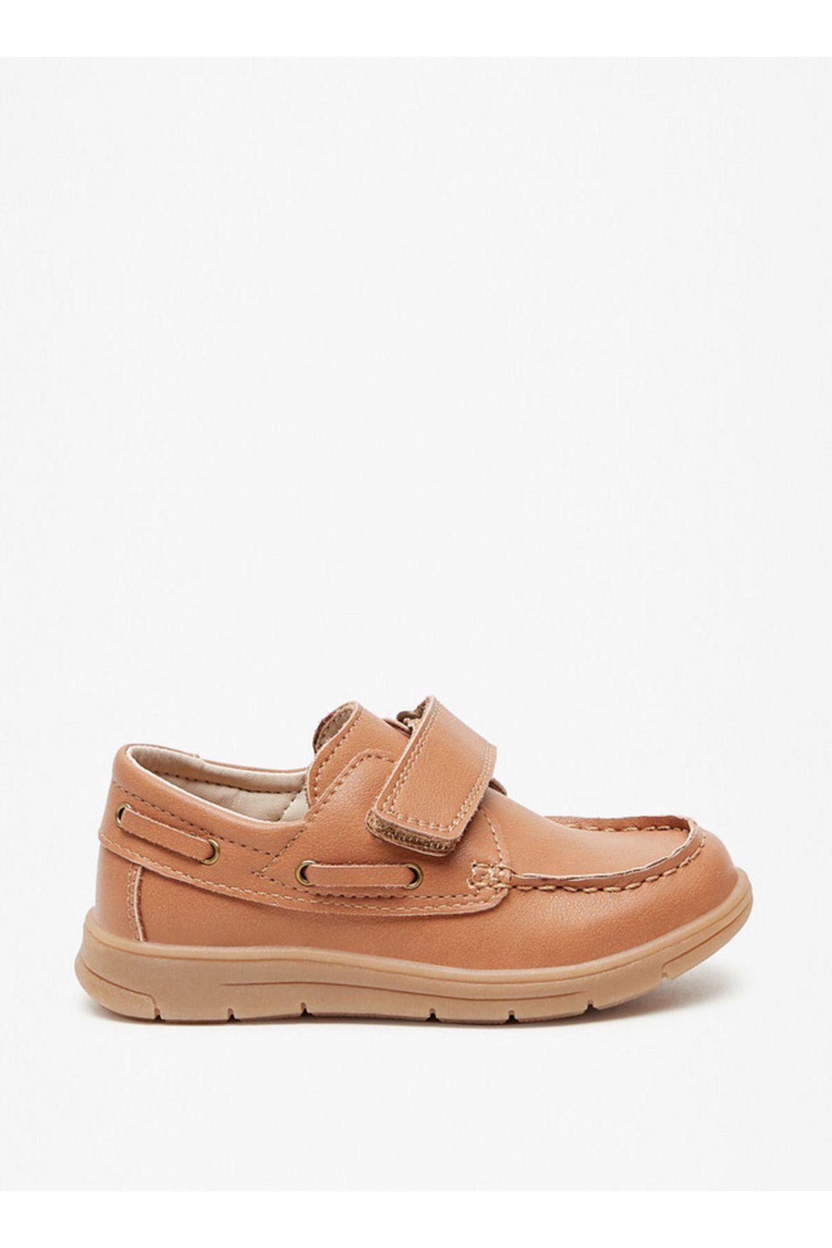 Juniors-Textured Loafers with Hook and Loop Closure 3