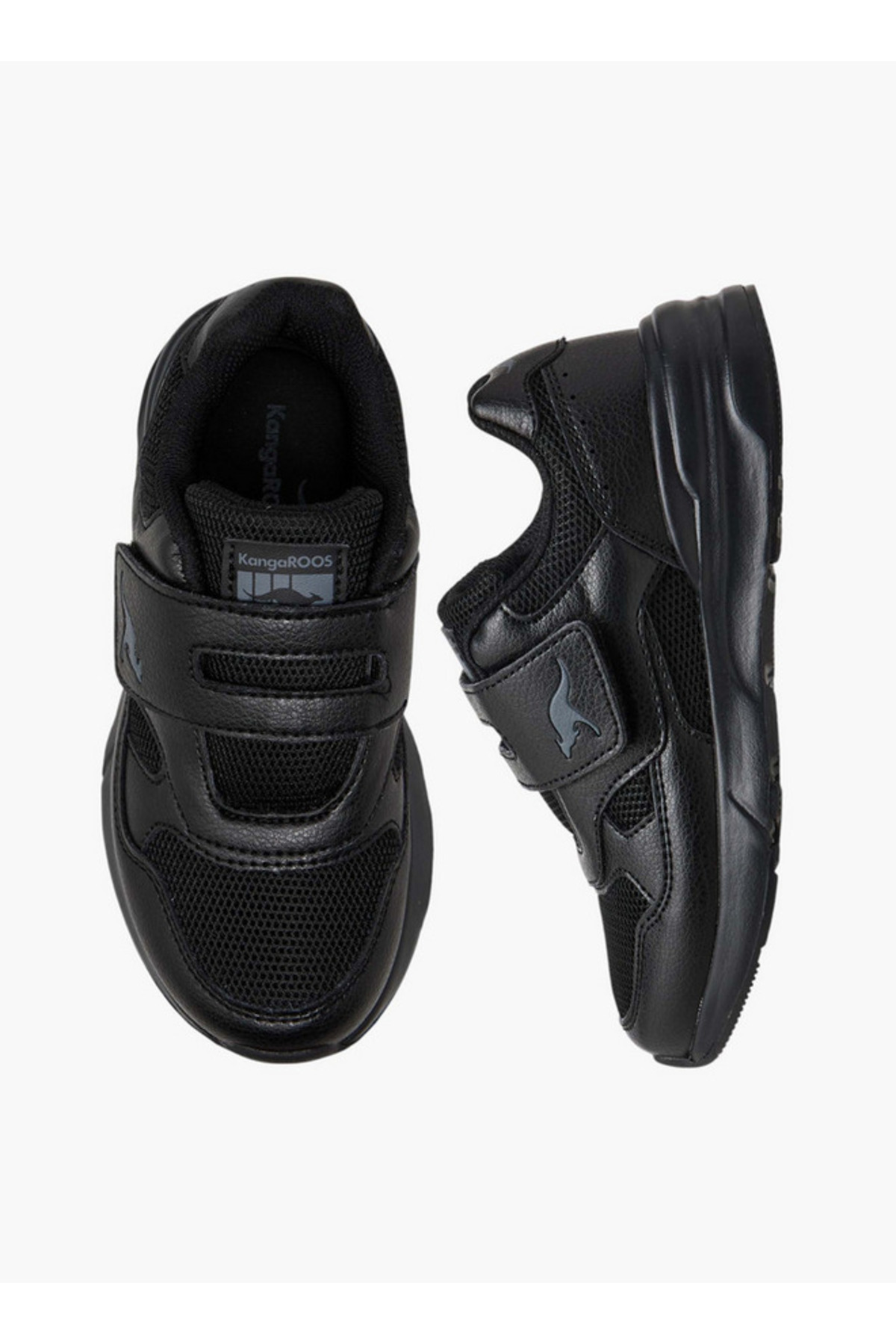 Kangaroos Girls Kids' Panelled School Shoes with Hook and Loop Closure