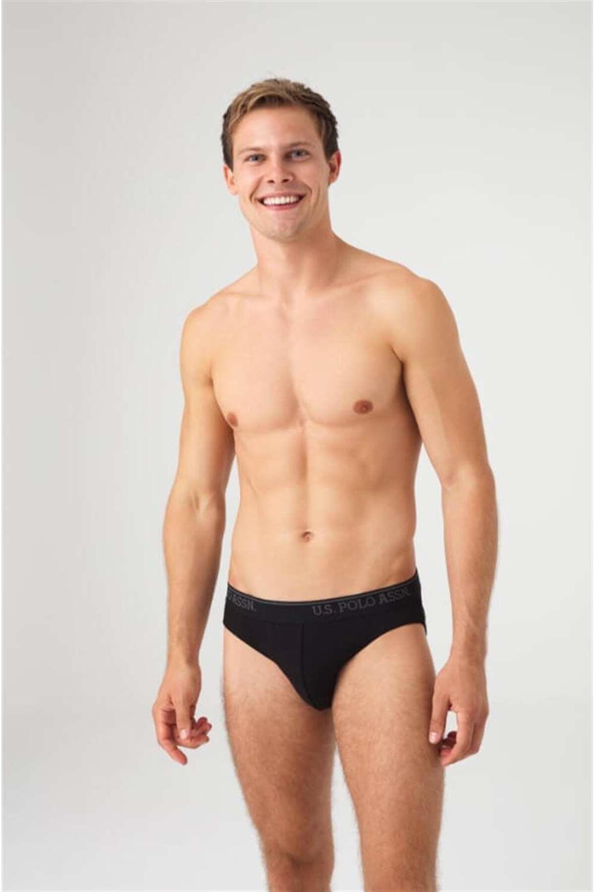 U.S. Polo Assn. Erkek Siyah Antrasit Lacivert 3'lü Slip görsel 3