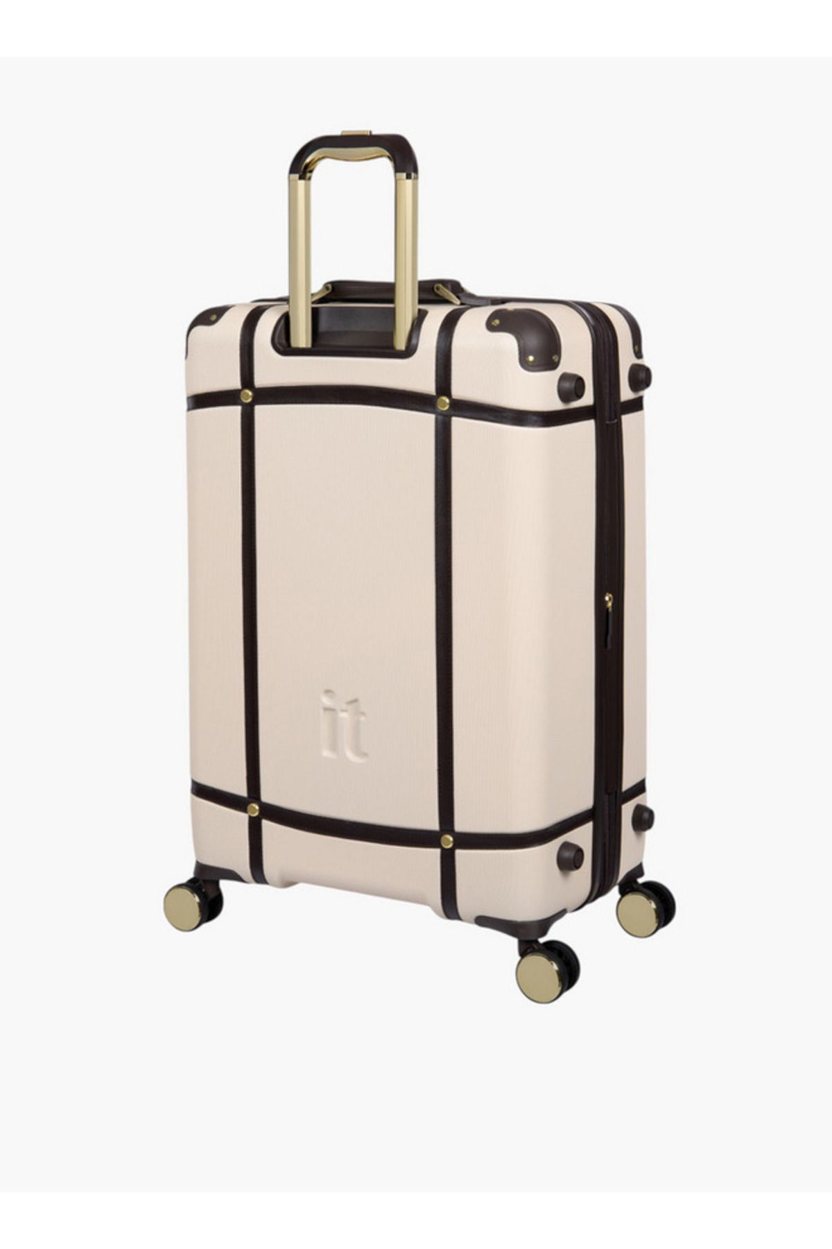 IT-Men Solid Hardcase Trolley Bag with Retractable Handle and Zip Closure - 20 Inches Check-In Bag 3