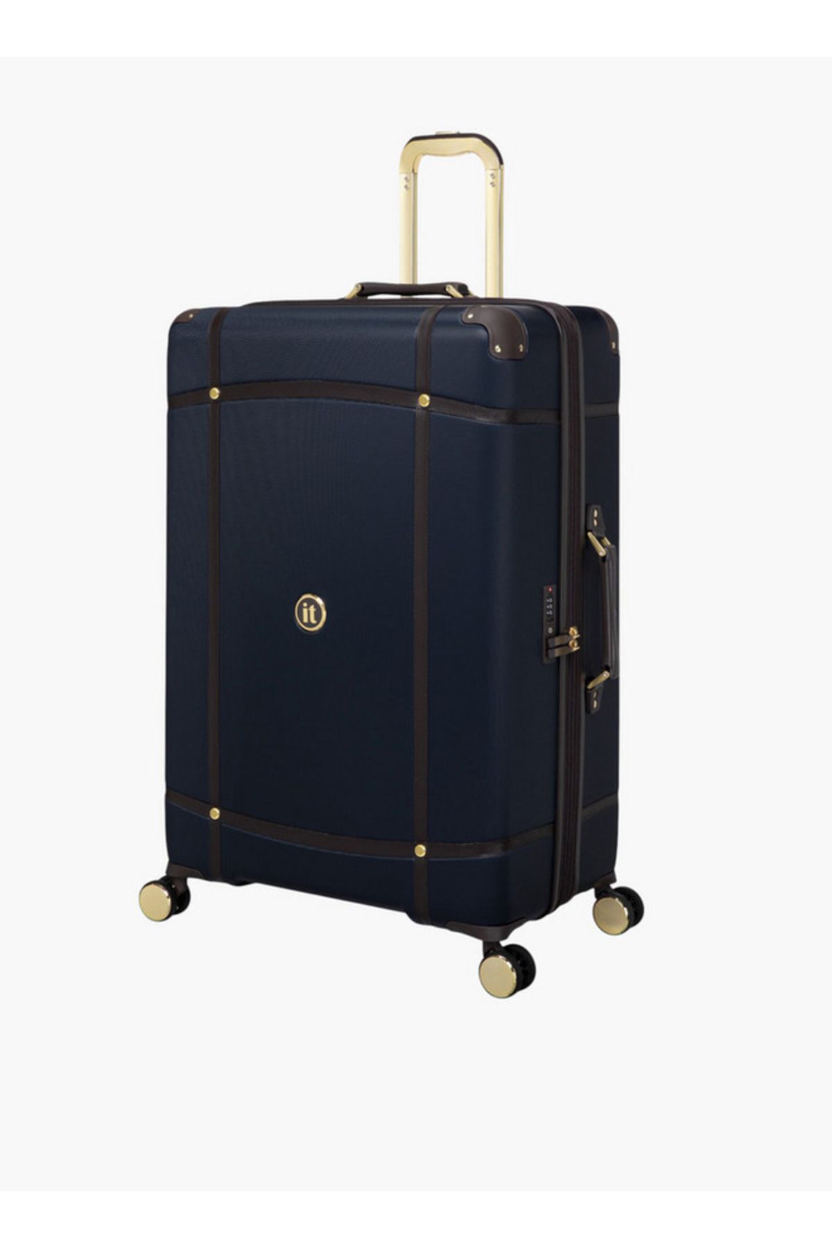 IT-Men Solid Hardcase Trolley Bag with Retractable Handle and Zip Closure - 28 Inches Check-In Bag 1