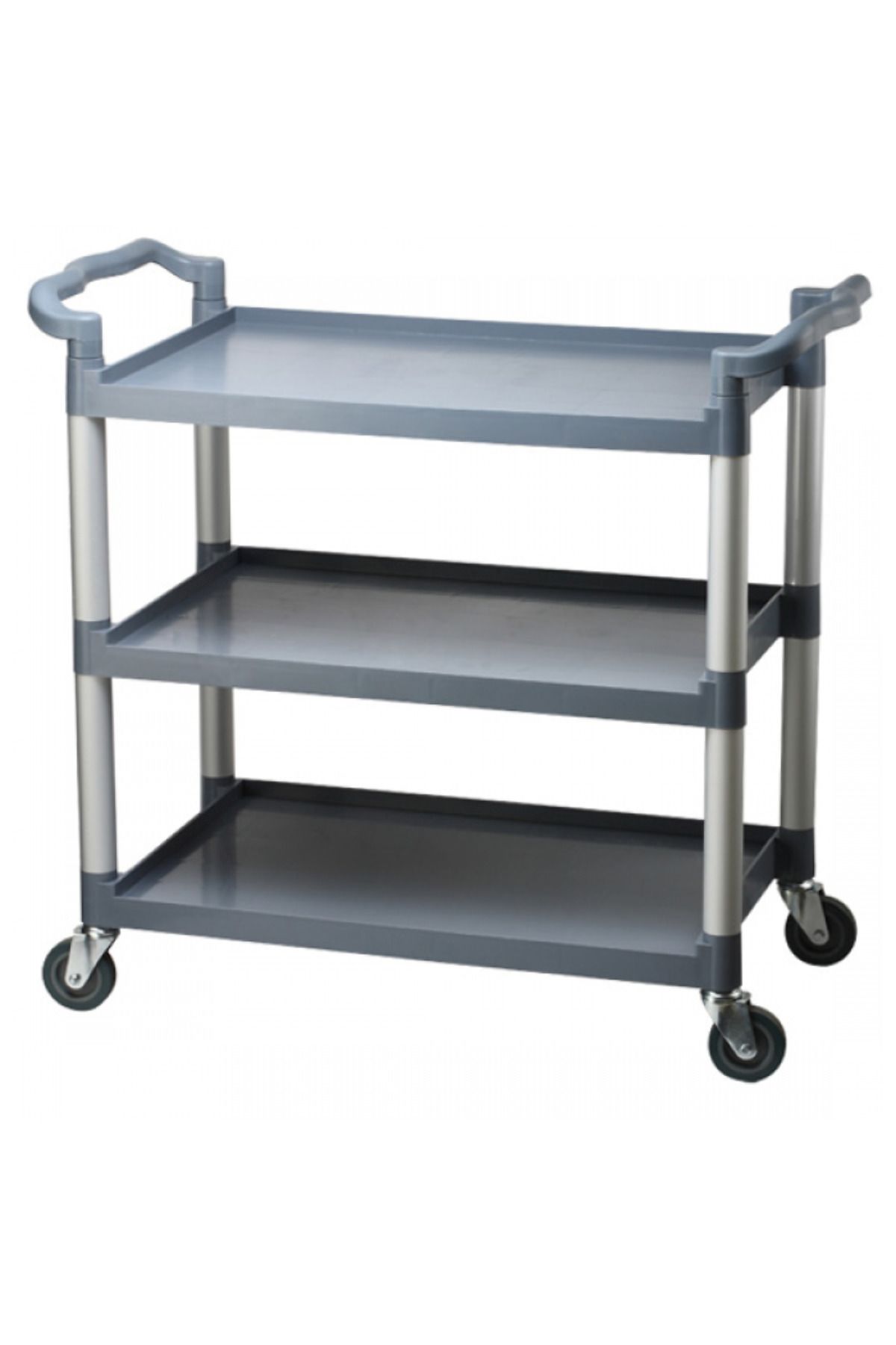 Raki Carucior Servire,debarasare Multifunctional 3 Polite Gri Mic 84,5x43x95cm - One Size