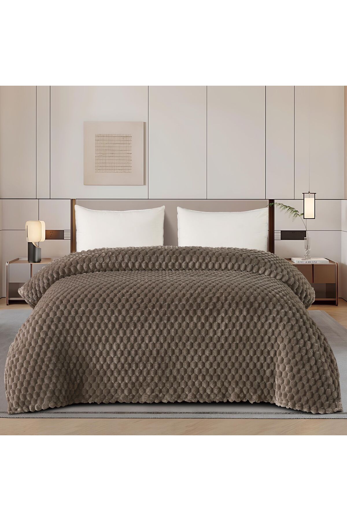 MİNG Lİ-A soft, new, elegant double blanket with a soft texture, weighing 1500 g, size 220*240 cm 1