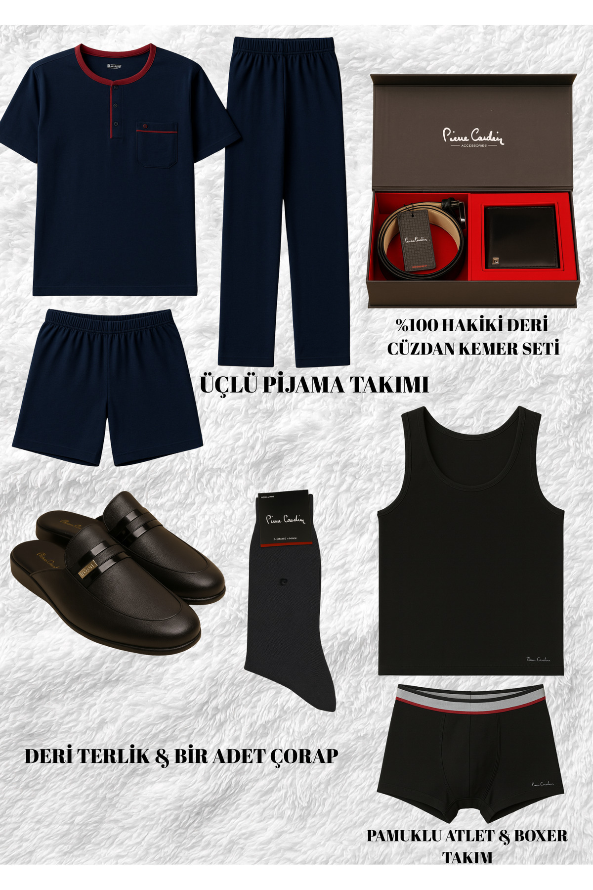 پیر کاردین سرویس جهیزیه و هدیه ۹ تکه مردانه جعبه‌ای و دارای مجوز L1.PC.CEY.09
