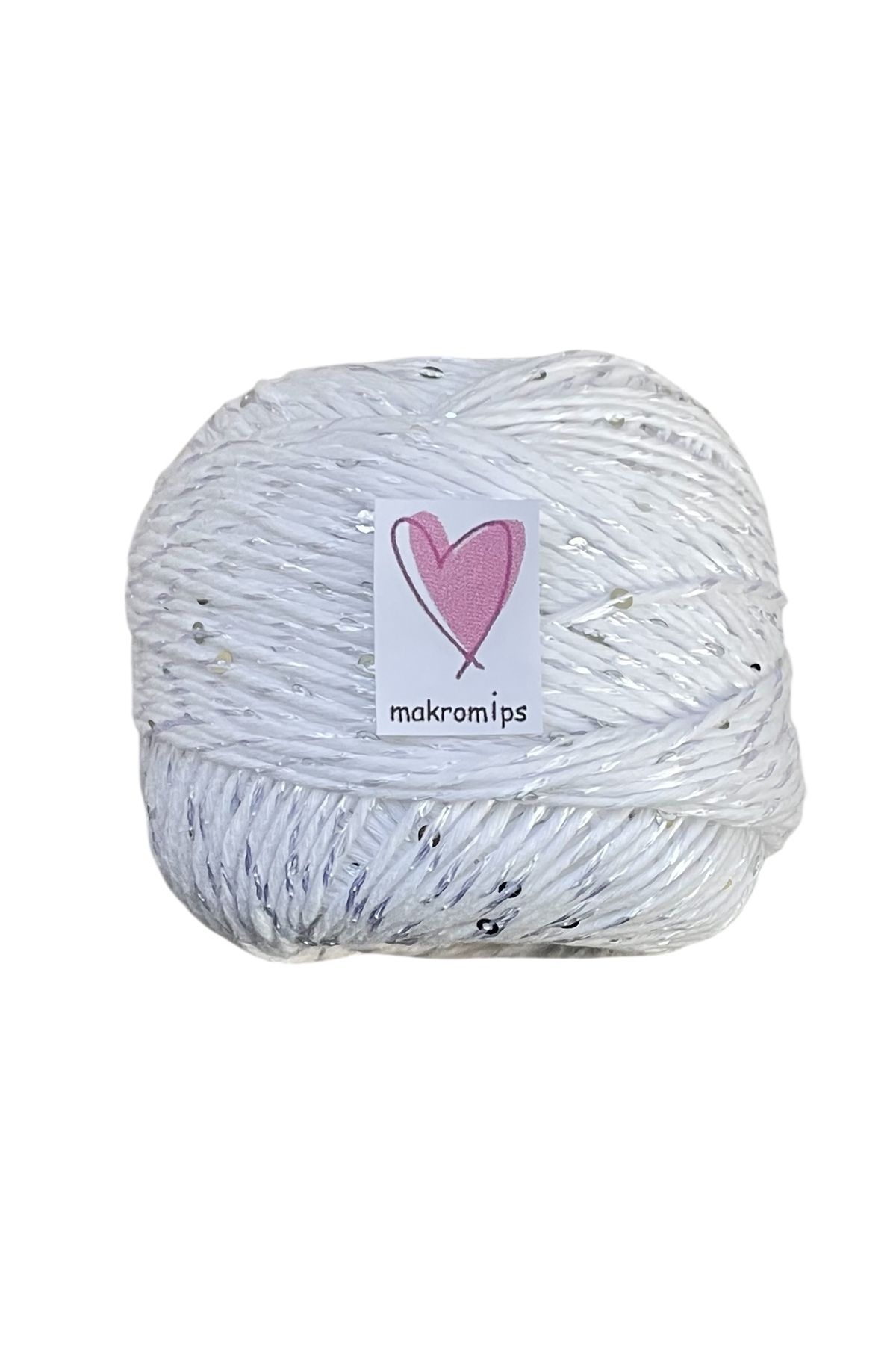 Makromİps-Pullu Coton Hand Knitting Yarn (50Gr) Sequence Shiny Stylish Hobby Fun 2