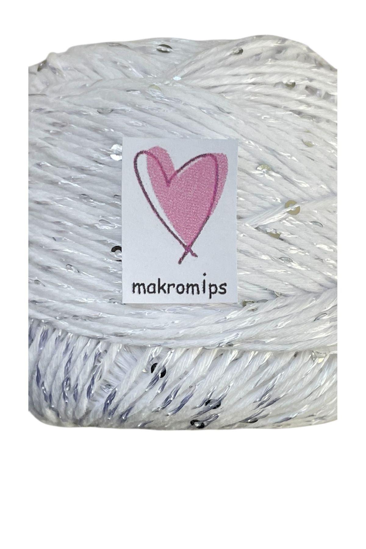 Makromİps-Pullu Coton Hand Knitting Yarn (50Gr) Sequence Shiny Stylish Hobby Fun 5