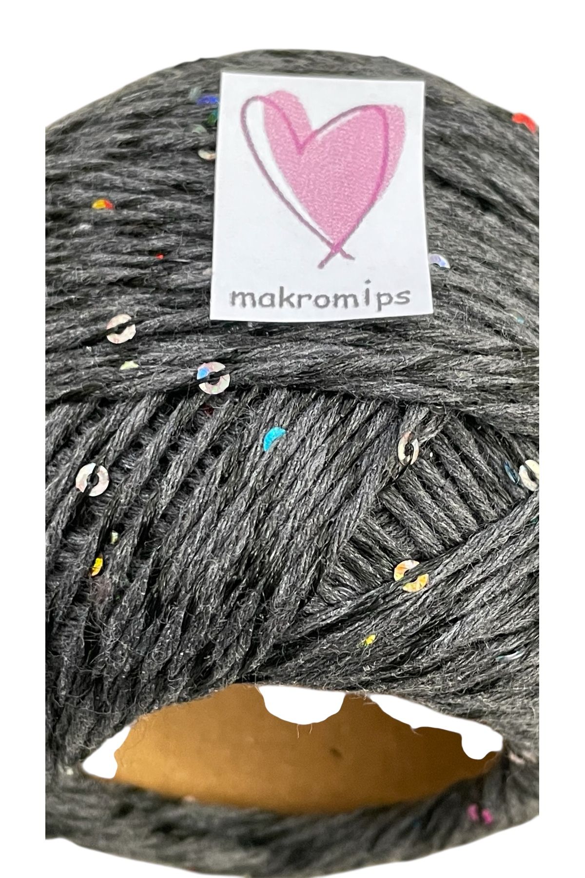 Makromİps-Pullu Coton Hand Knitting Yarn (50Gr) Sequence Shiny Stylish Hobby Fun 5
