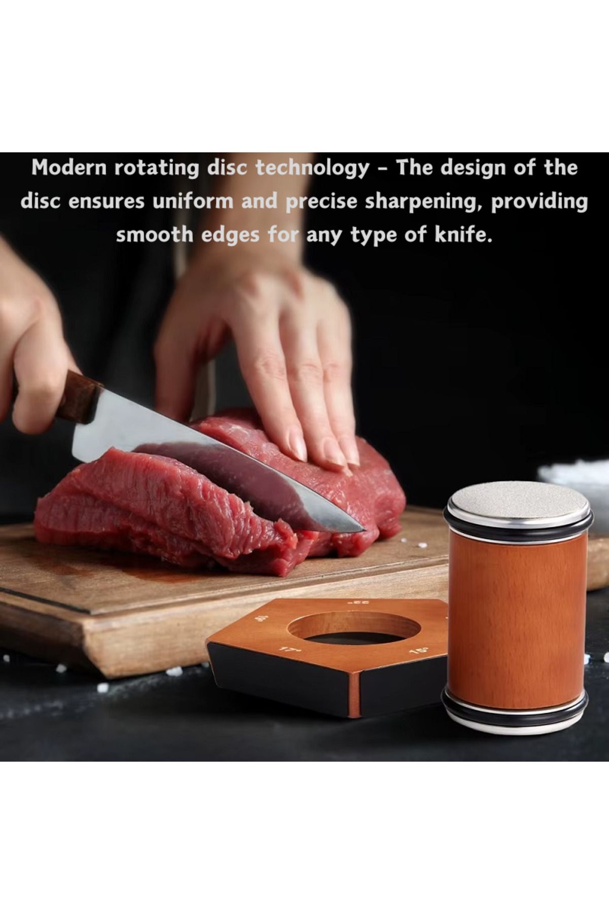 Lommad-Magnetic Knife Sharpener, 5 Sharpening Angles, Coarse and Fine Sharpening, Non-Slip Base 3
