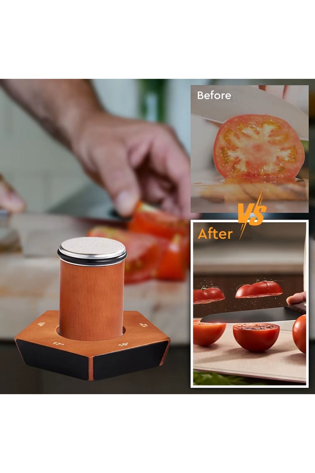 Lommad-Magnetic Knife Sharpener, 5 Sharpening Angles, Coarse and Fine Sharpening, Non-Slip Base 6