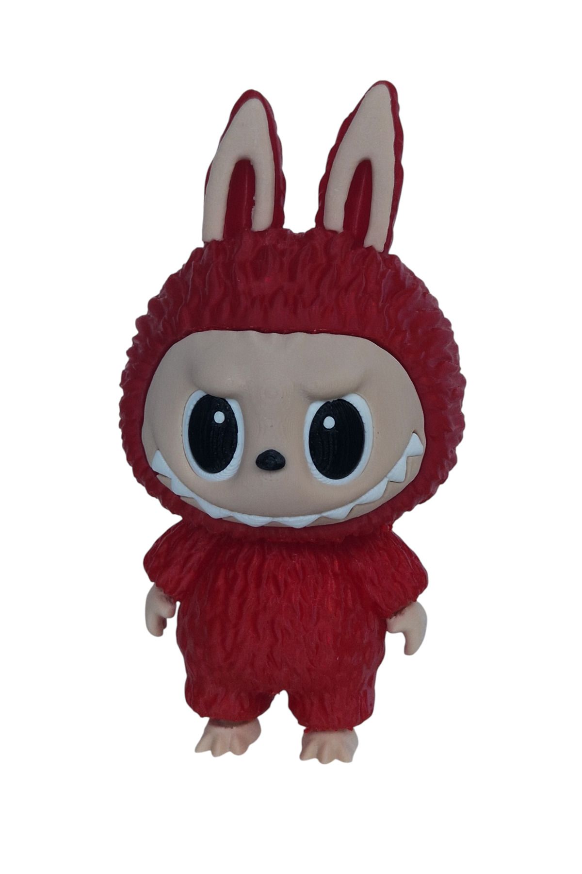 3DONE MODELS-Labubu Figurine – Collectible Character, 3D Printed, Red, Geek Decor & Unique Gift 4