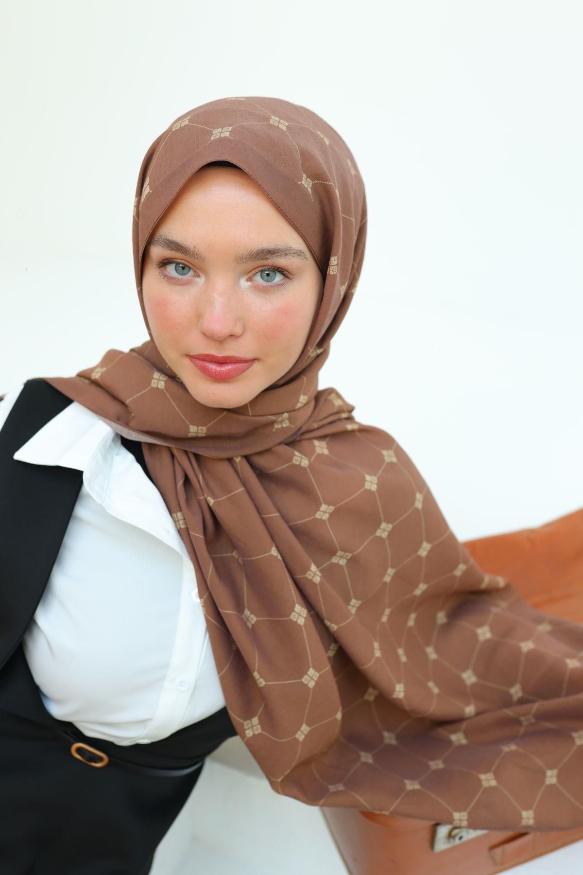 Silk Home-Olinda Shawl - 49003 - Σκούρο Καφέ 4