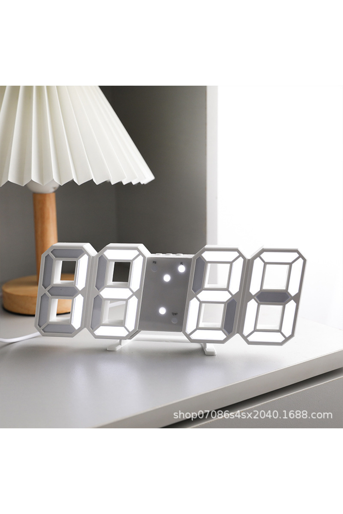 silabor Dekoratif Dijital Led Masa Duvar Saati 3d Dijital Saat Çalar Saat LED Elektronik Saat