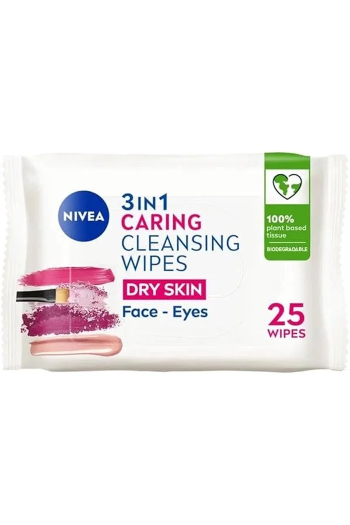 Genel Markalar 3'ü1 Arada Nazik Makyaj Temizleme Mendilleri (25 adet),Kuru Ciltler,Yüz ve Göz için,Suya