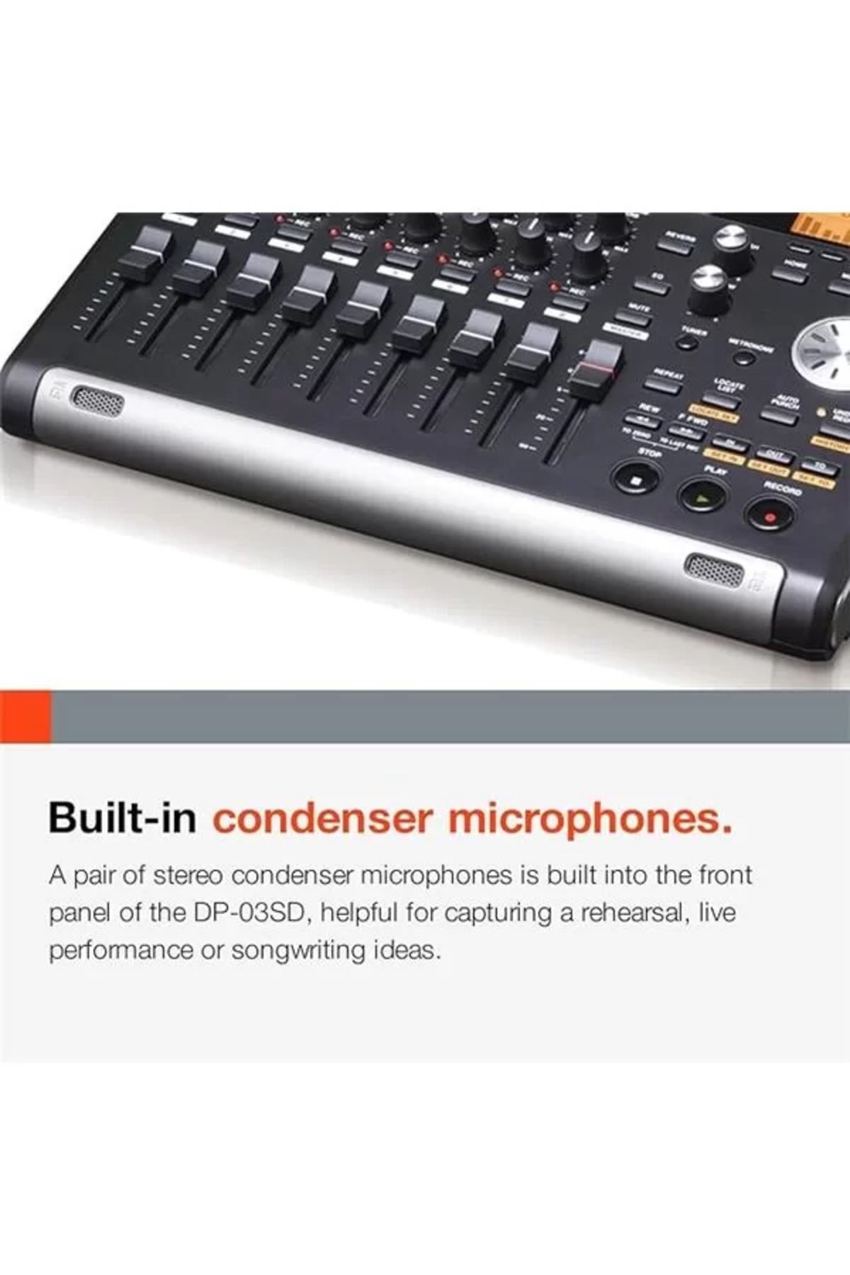 TASCAM-Dp-03sd Digital 8-Channel Fader-Controlled Portastudio 6