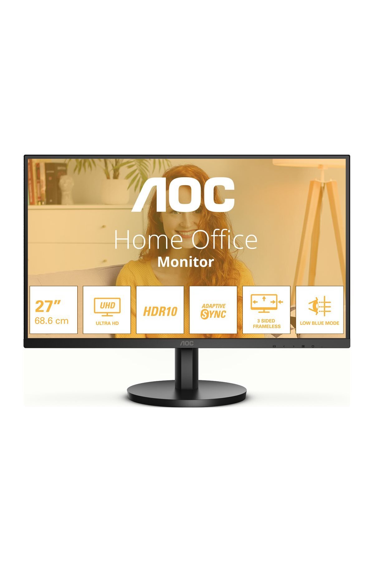 AOCBEAUTY-AOC Monitor 27" UHD VA, 60Hz, HDMI, Audio integrat 2