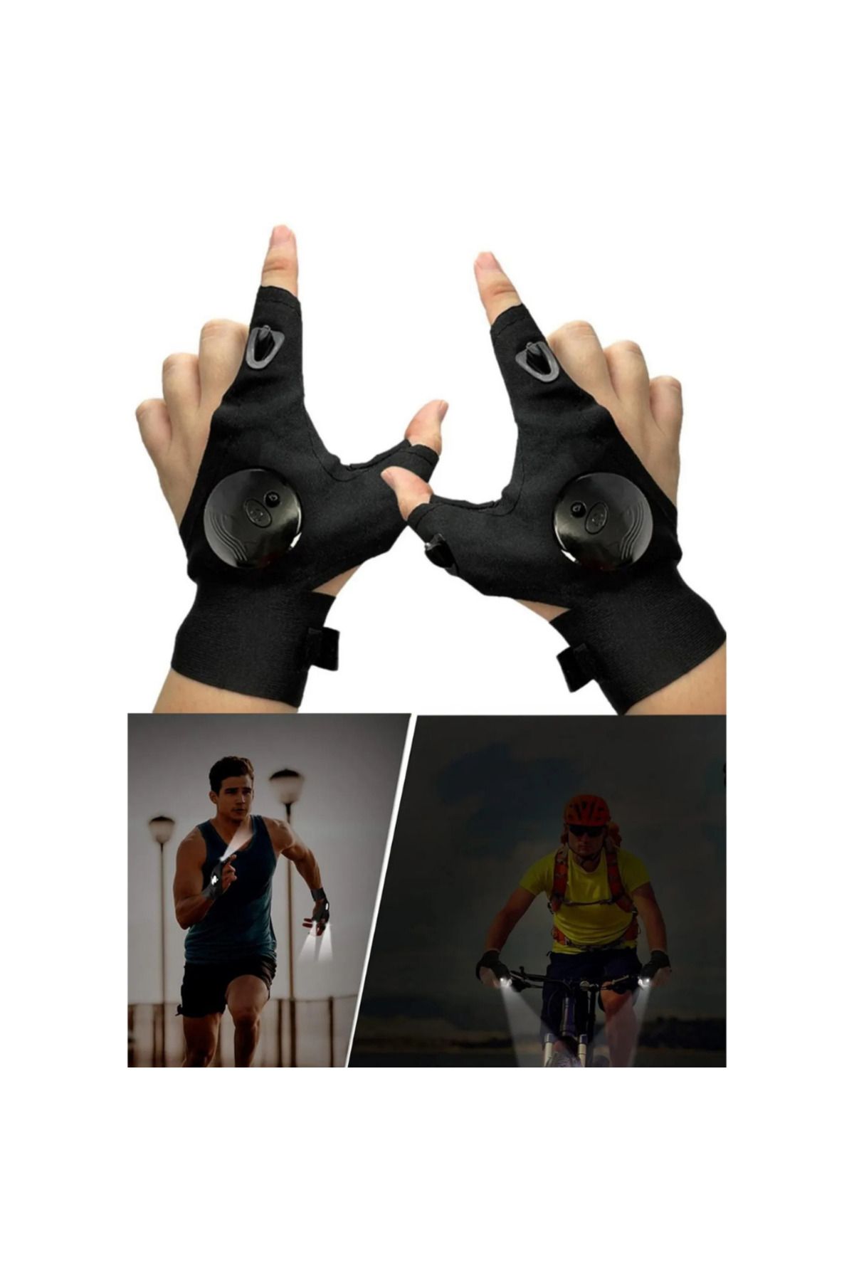 omilife-Lighted Gloves Fingertip Led Lighted Flexible Structure Gloves Illuminated Practical for Night Work 2