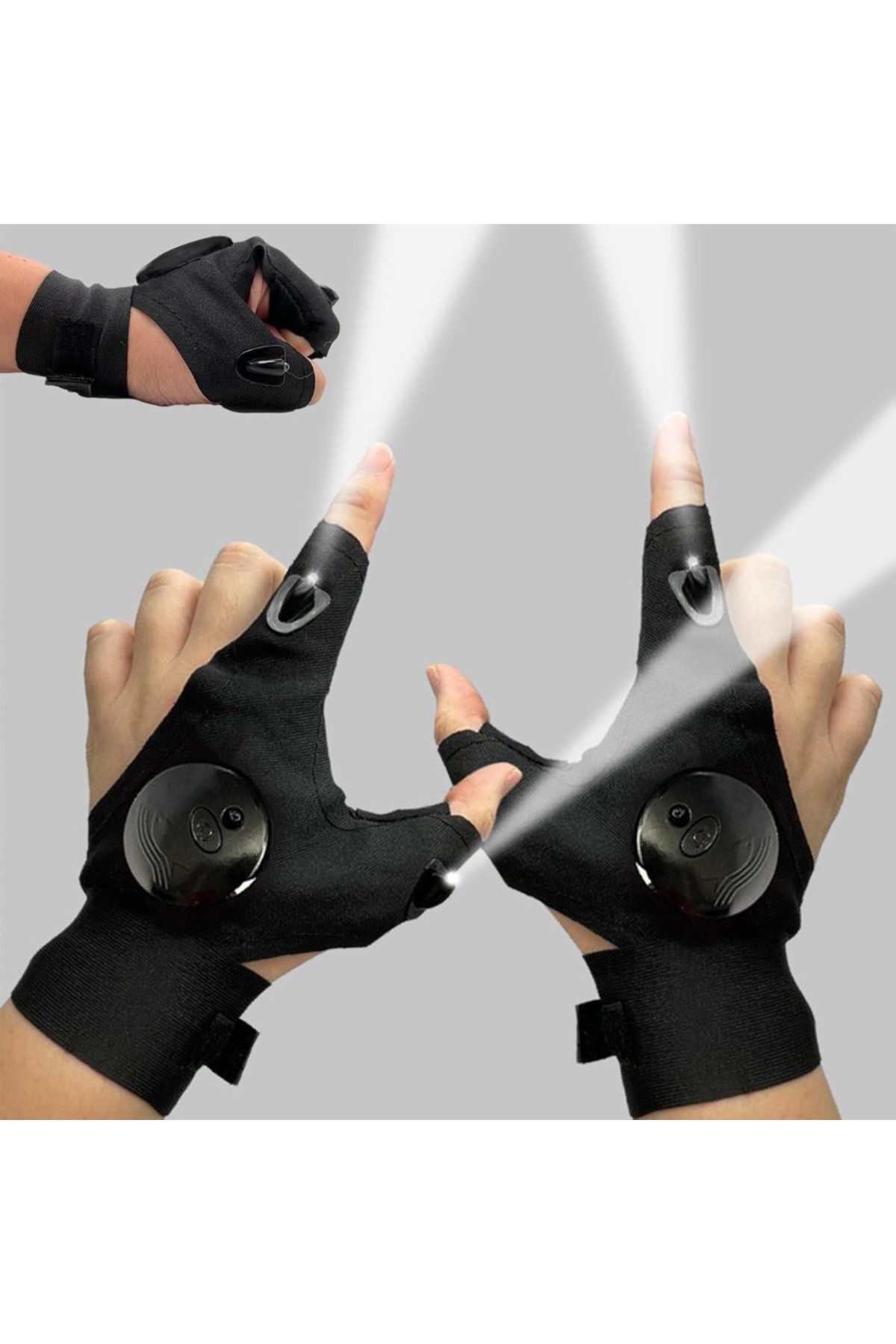 omilife-Lighted Gloves Fingertip Led Lighted Flexible Structure Gloves Illuminated Practical for Night Work 7