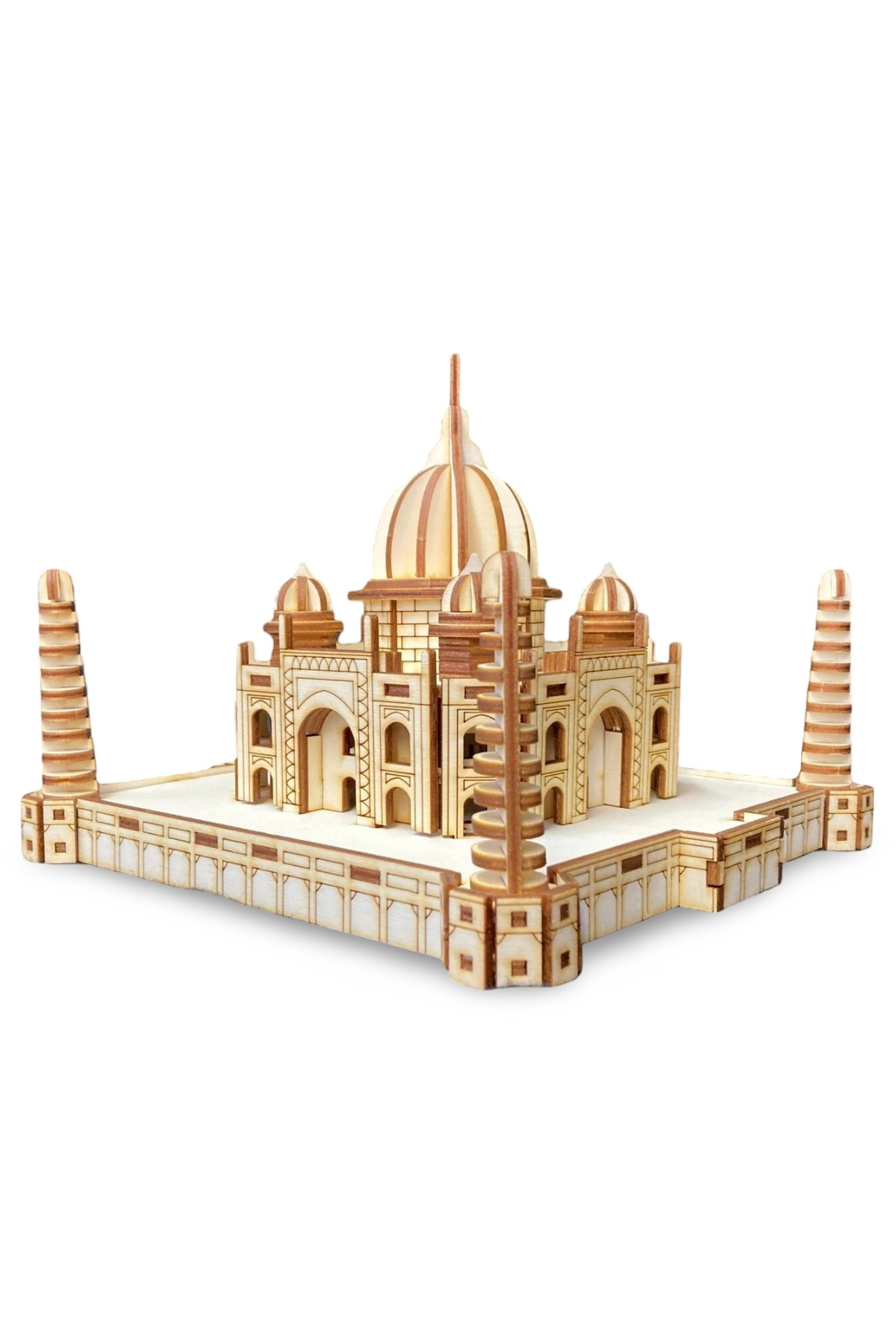 ALGWOOD-3D Wooden Puzzle Taj Mahal - 180 Pieces 3D Laser Cut Puzzle - 3D Architecture Model 3