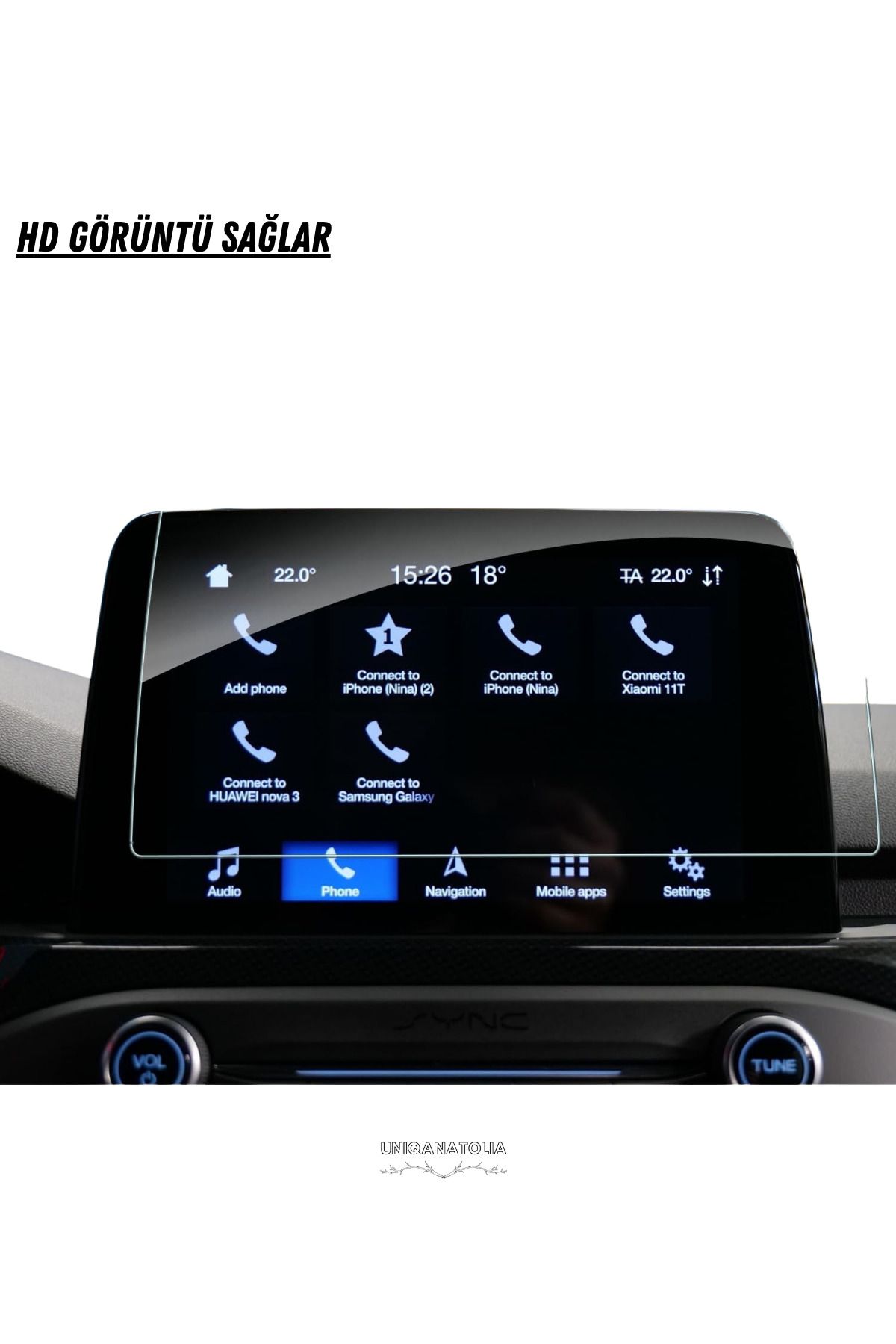 UniqAnatolia-Nano Screen Protector Compatible with Navigation and Multimedia for Ford Kuga 2020-2023 3