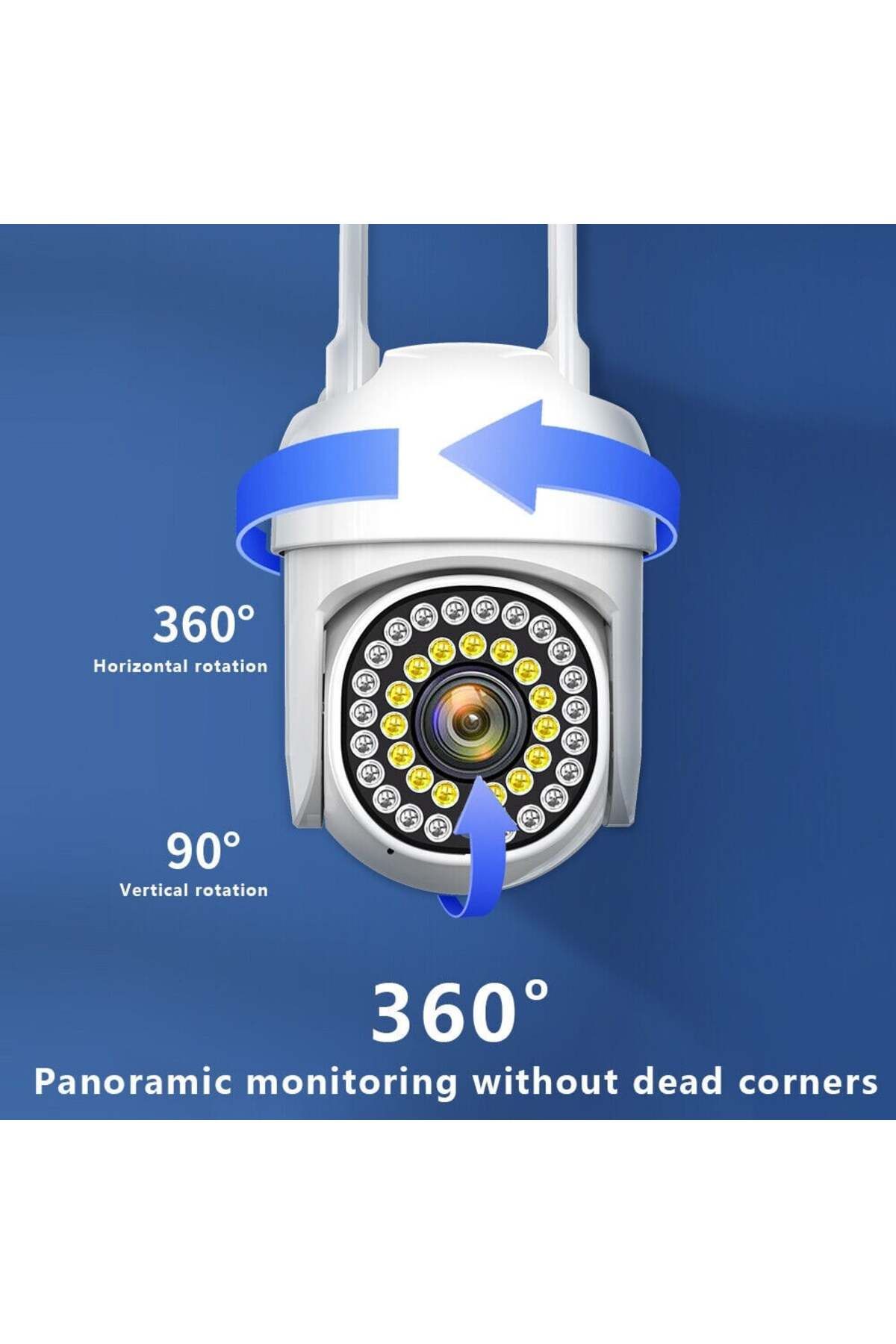 divendi-ro-Cameră de supraveghere CCTV IP inteligentă de 2MP, Wi-Fi, senzor de lumină și mișcare, infraroșu, alerte, albă 14