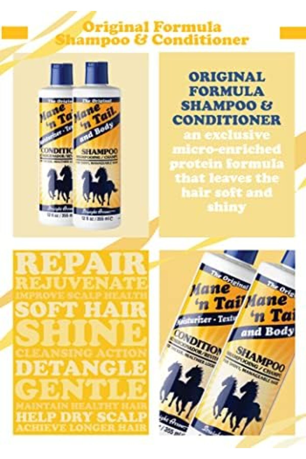 MANE'N TAIL-Mane 'n Tail Original Shampoo & Conditioner Kit 6