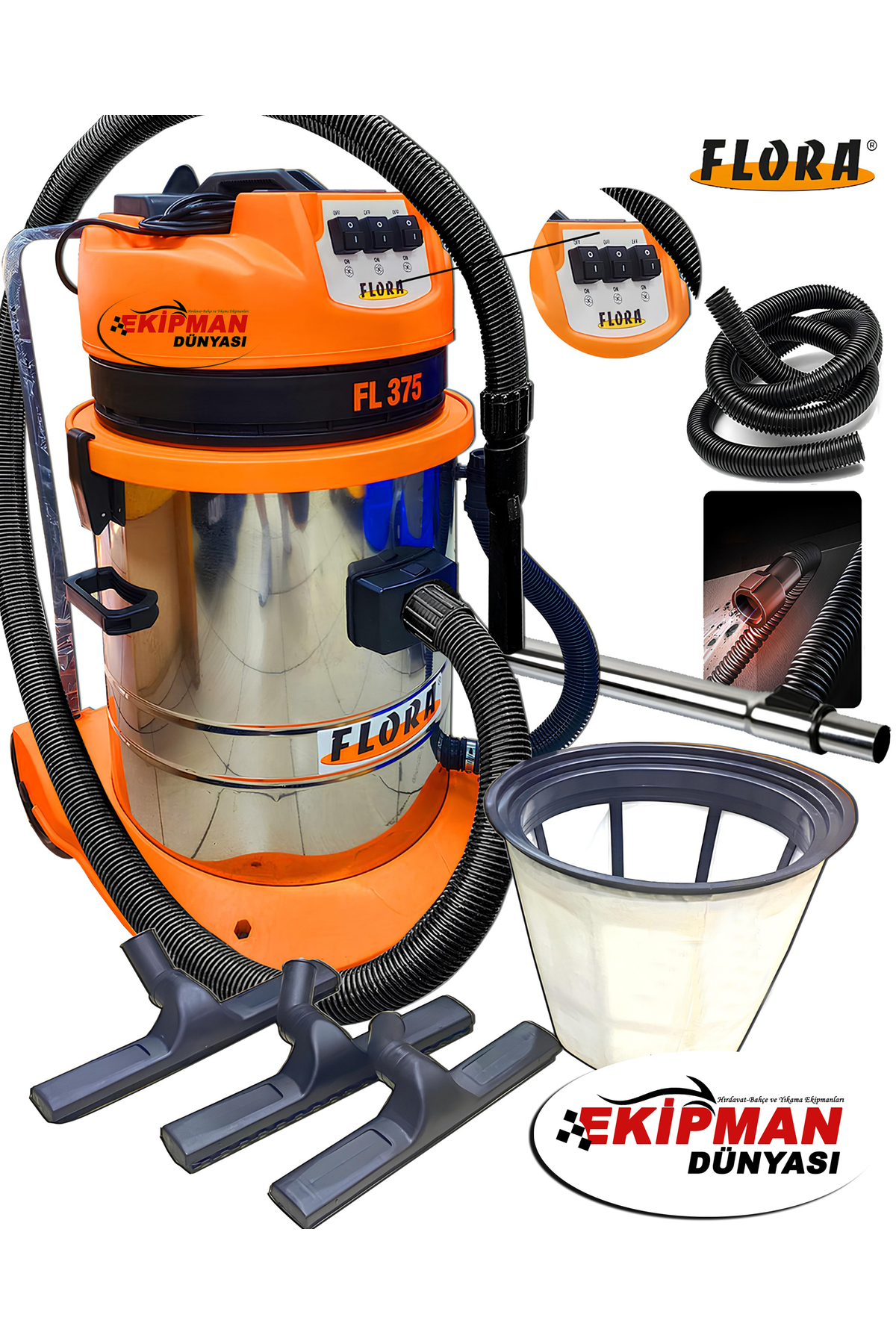 WORKMASTER 3 Motorlu Islak Kuru Süpürge Makinası Oto Yıkama Ve