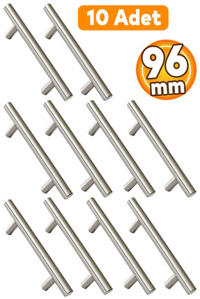 Badem10 Gül Boylu 10 Adet (96 Mm - 9.6 Cm) Metal Mobilya Mutfak Çekmece Dolap...