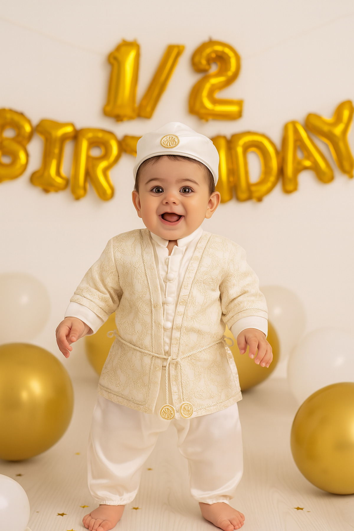 Cherub Baby Erkek Bebek Mevlütlük Şehzade Sünnetlik Sünnet Kıyafeti Erkek Çocuk Hediye Bebek Hediyelik fotoğrafı 3 (önizleme)