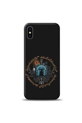 Iphone X Uyumlu Lord Of The Rings Ziyah Zemin Tasarımlı Telefon Kılıfı desecase021223