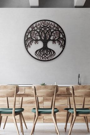 Tree Of Life - Yaşam Ağacı - Dekoratif Metal Dekor Duvar Tablo - Duvar Süsü tree