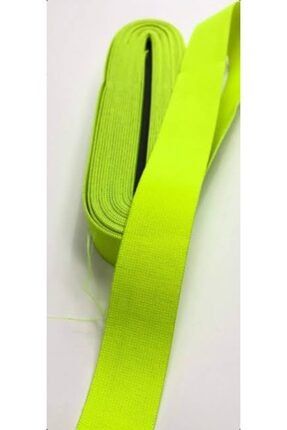 5 Cm Neon Sarı Renk Takviyeli Süper Bel Don Paça Lastiği 5 Metre SLAS1005