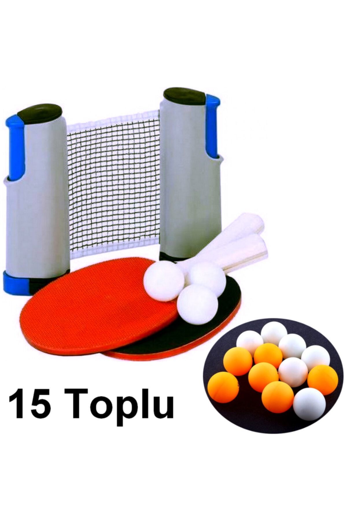 Neler Geldi Neler-Portable Table Tennis Net Compatible with All Tables 2 Rackets and 15 Balls Table Tennis Net 5