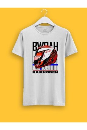 Kimi Raikkonen Kask Parlayan Vizör Baskılı T-shirt 1252