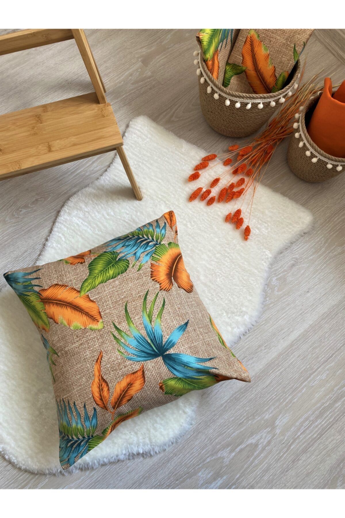 TreeKitchen 4 Wicker Look Decorative Throw Pillow Cases