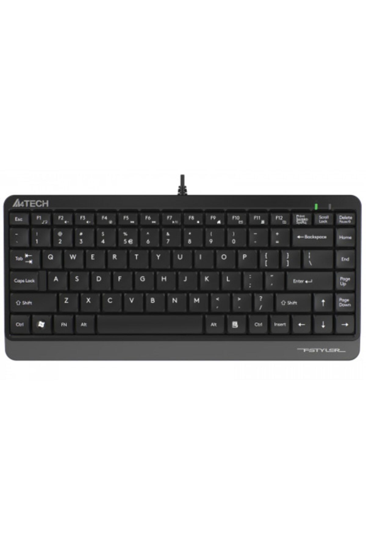 A4 Tech Fk11 Siyah Mini Türkçe Q Usb M.medya Kablolu Klavye
