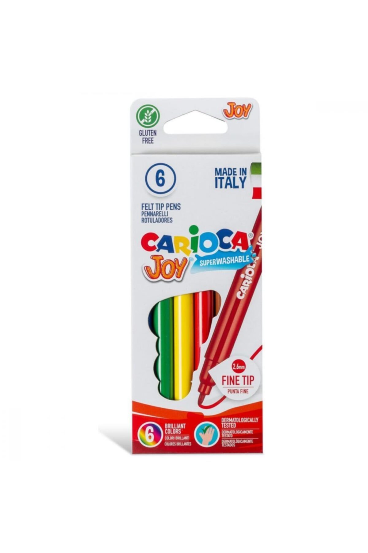 CARIOCA Joy Süper Yıkanabilir Keçeli Boya Kalemi 6lı