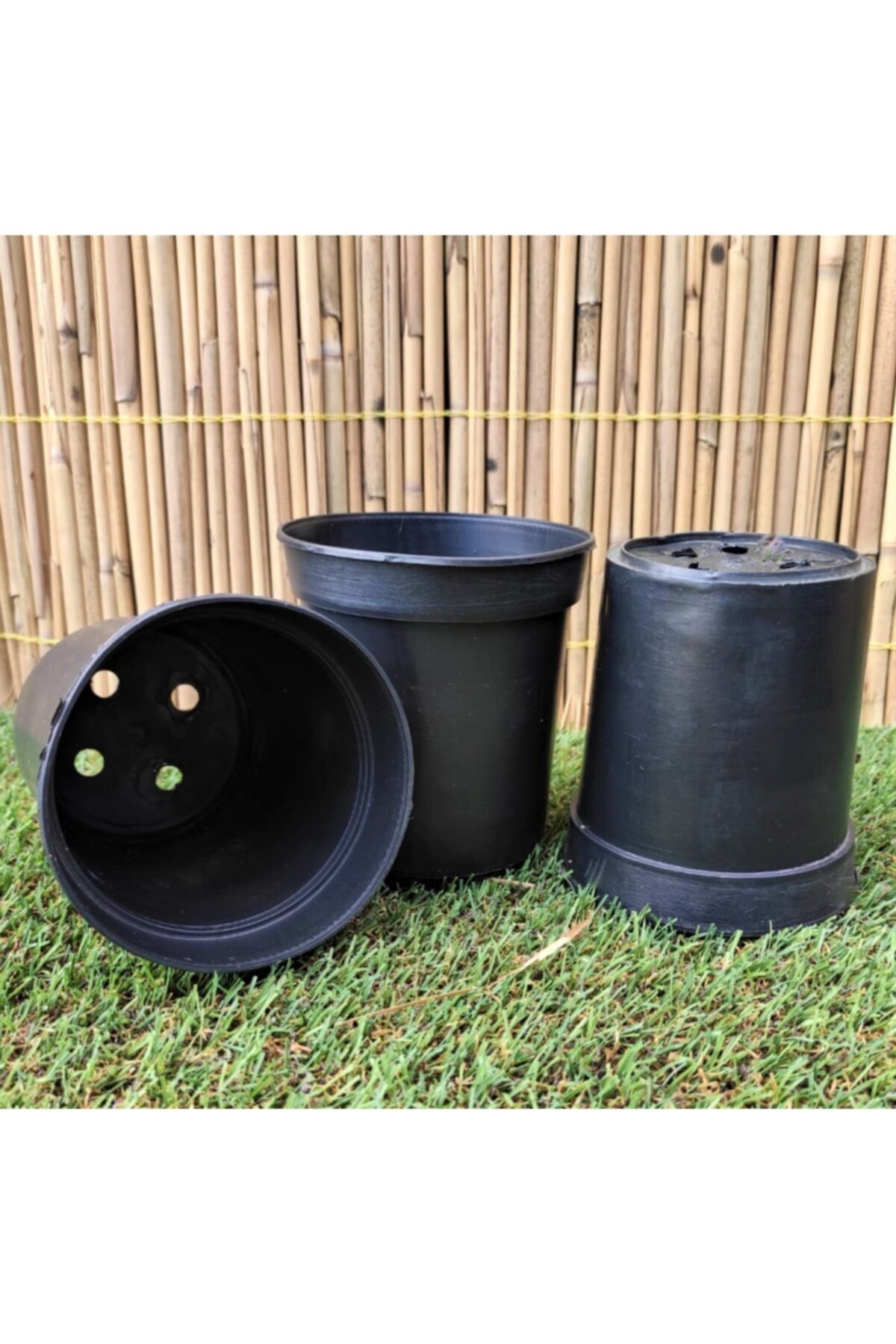 Üretim Saksısı 5 Adet 10x11 Cm 0,7 Lt Plastik Saksı Siyah Üretim Saksısı Yuvarlak Üretim Saksı